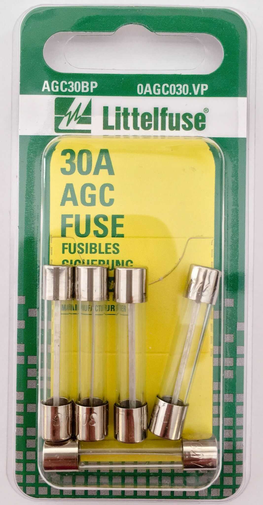 Littelfuse Inc., 0AGC030.VP Littelfuse Inc. Sicherung Glasrohr