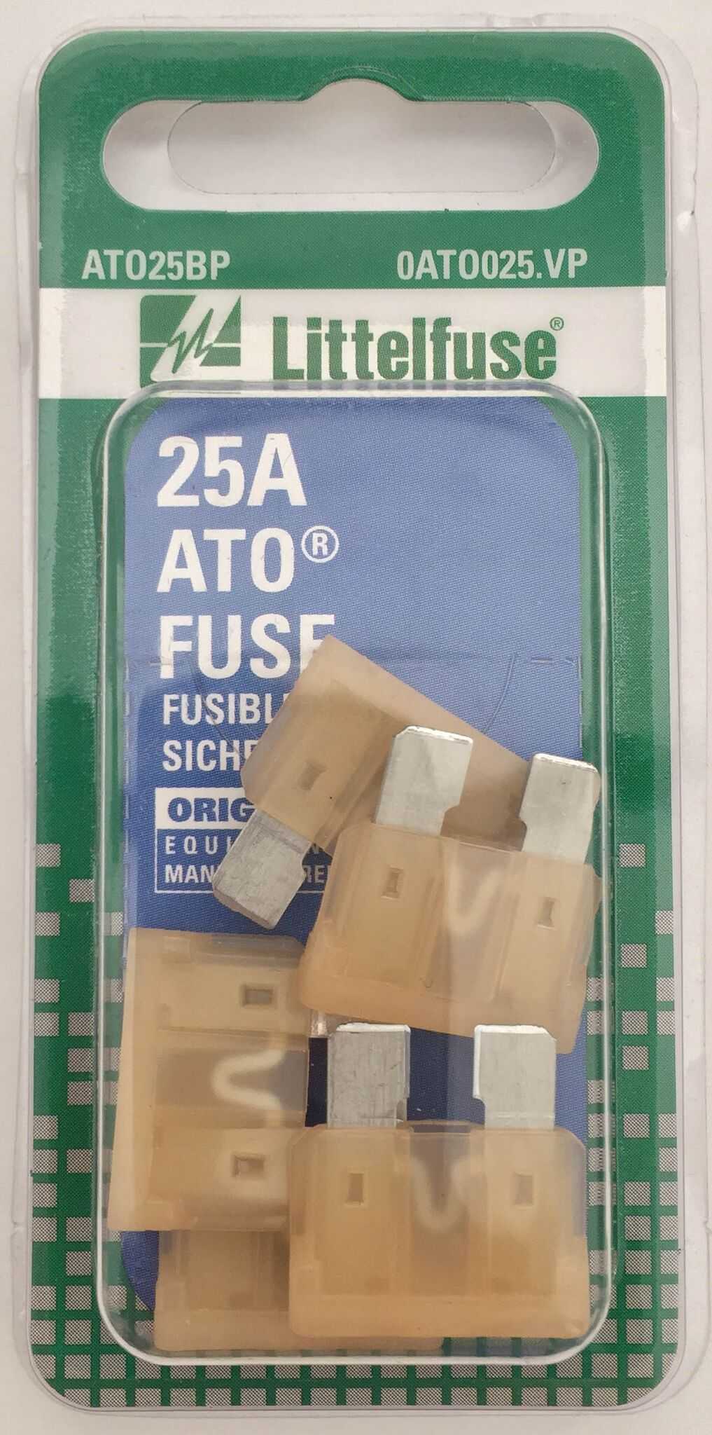 Littelfuse Inc., 0ATO025.VP Littelfuse Inc. Sicherung Klar Klinge