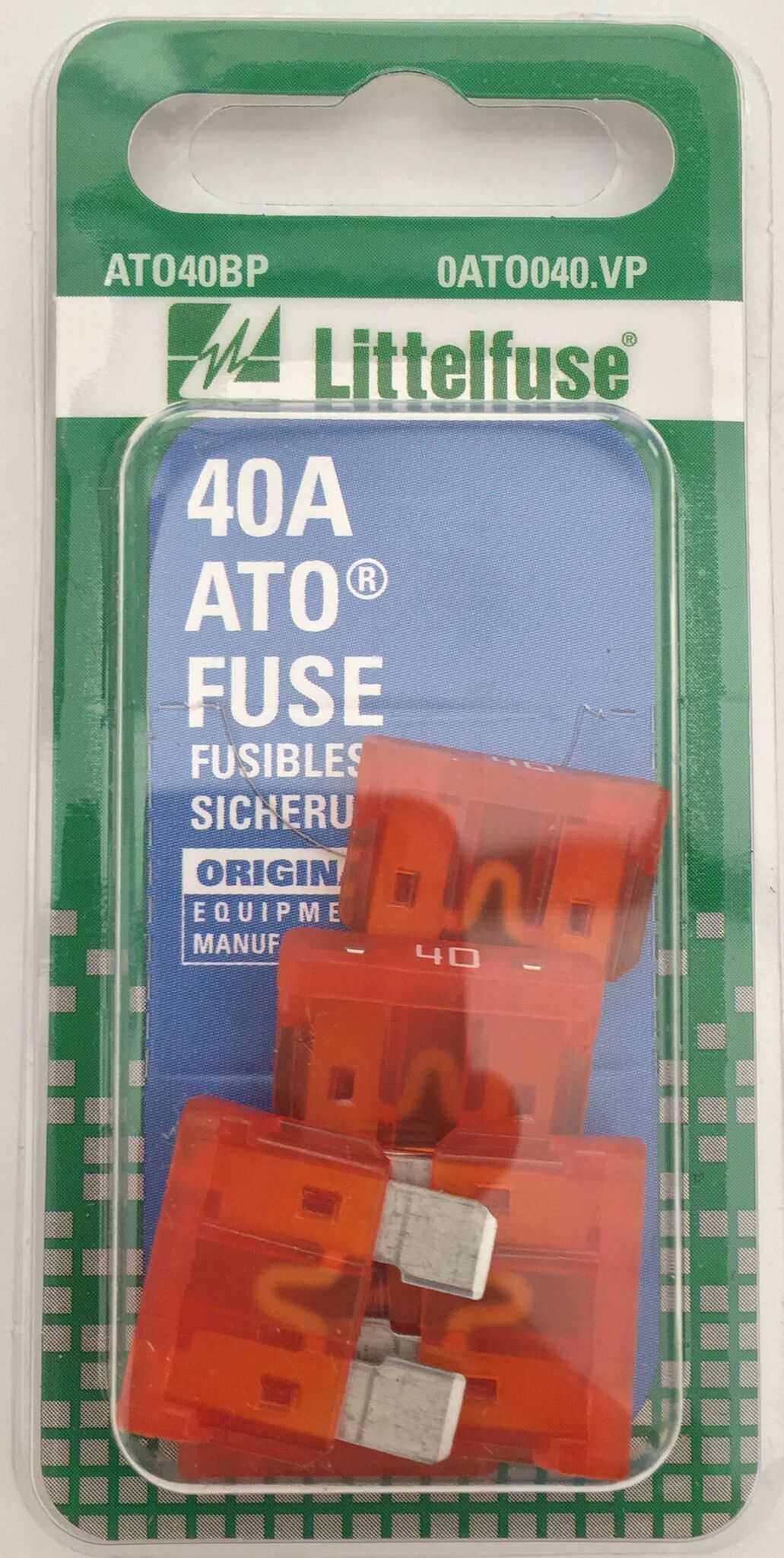 Littelfuse Inc., 0ATO040.VP Littelfuse Inc. Sicherung Orange Klinge