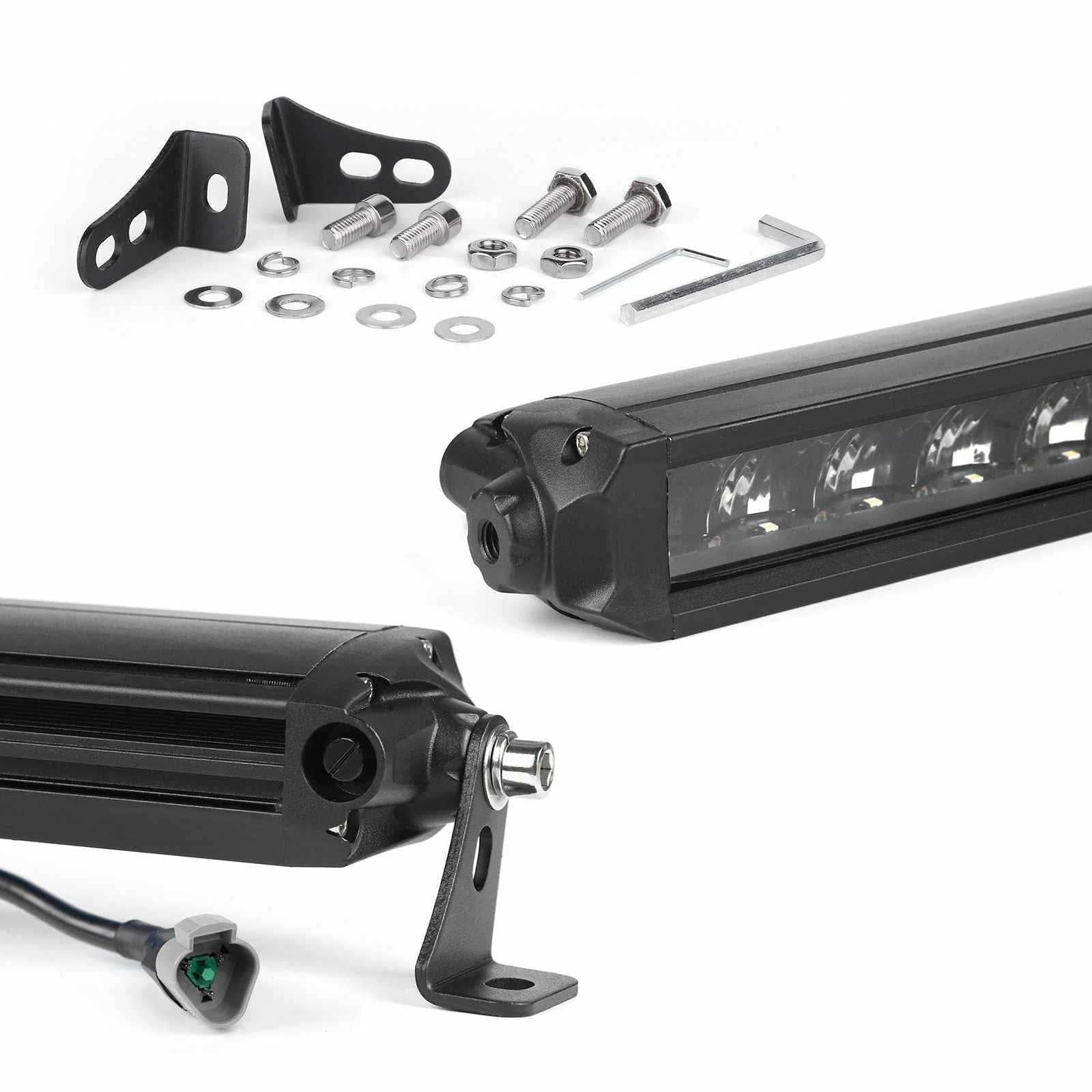 XK GLOW, 10" Razor Light Bar Nebelscheinwerfer Combo mit Kabelbaum