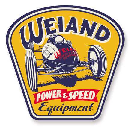 Weiand, 10004WND Weiand Schild Retro Power And Speed Design