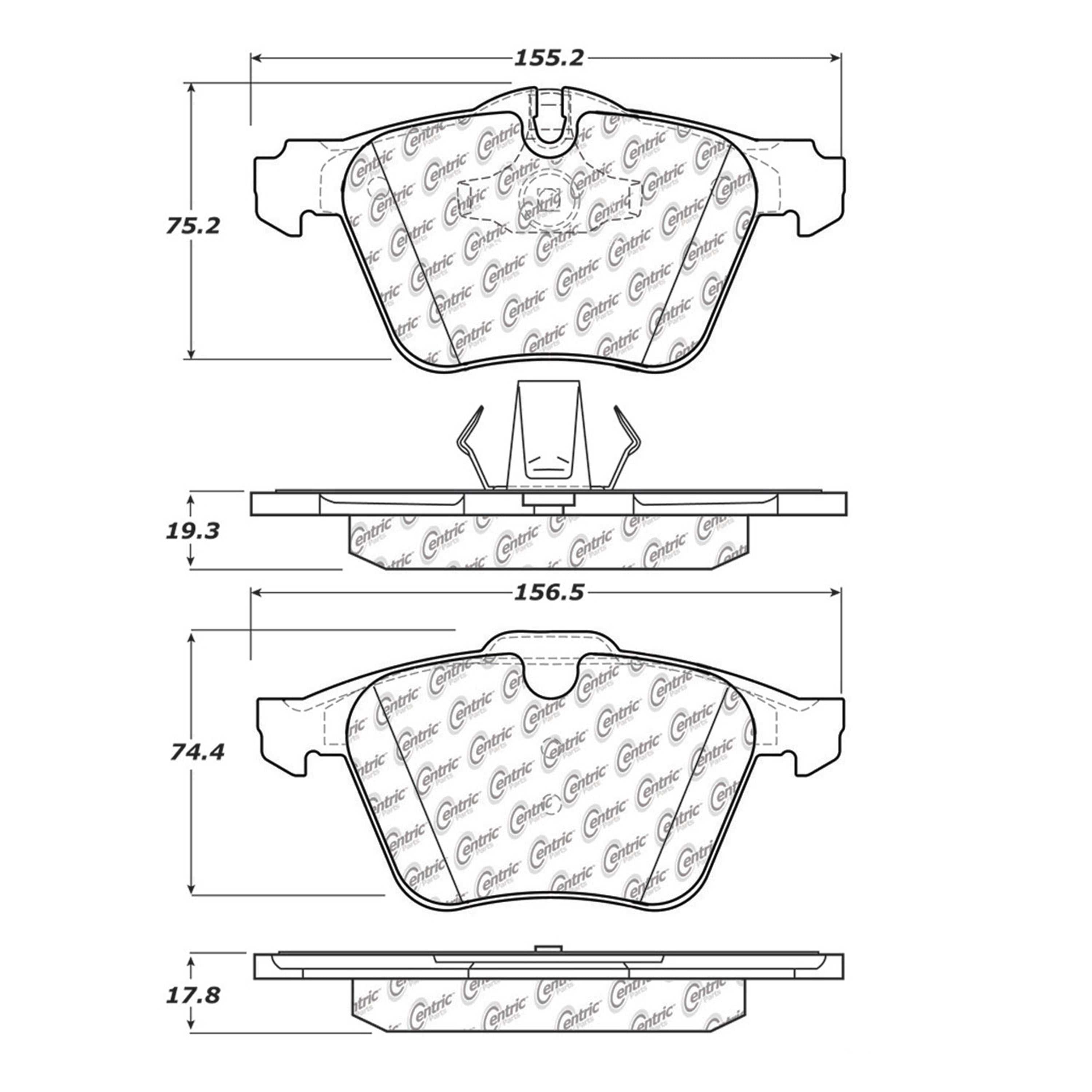 Anschlagtechnik, 104.12400 Stop Tech Posiquiet Semi Met Pads