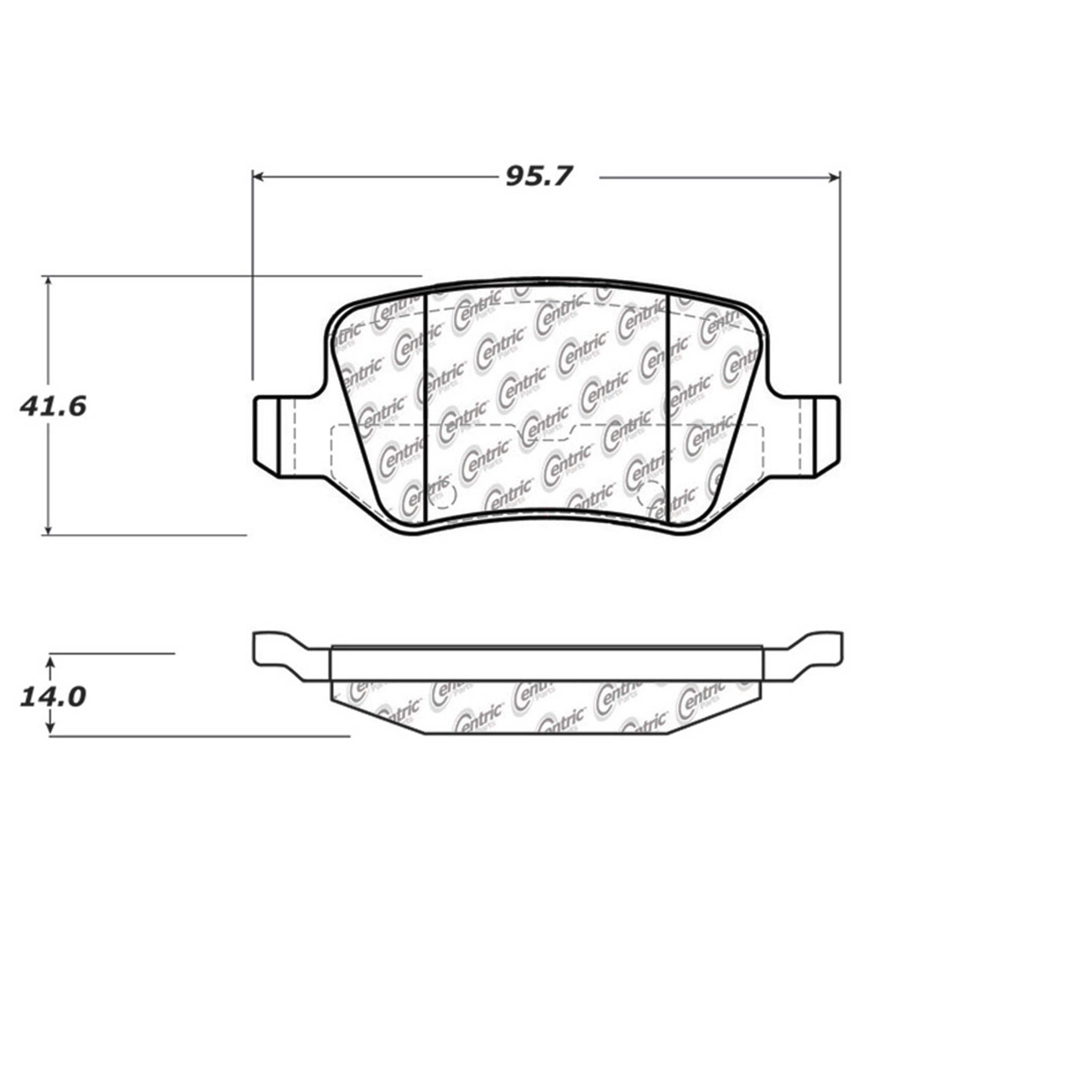 Stop Tech/ Kraftschlitz, 104.13580 Stop Tech/ Power Slot Bremsbelag FMSI Nummer D1358