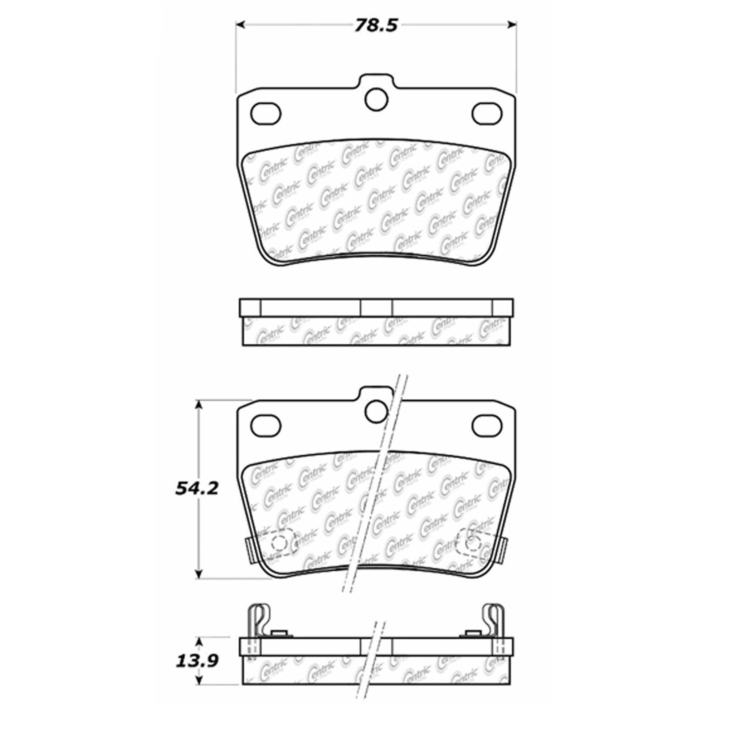 Anschlag Tech/ Kraftschlitz, 105.10510 Stop Tech/ Power Slot Bremsbelag FMSI Nummer D1051