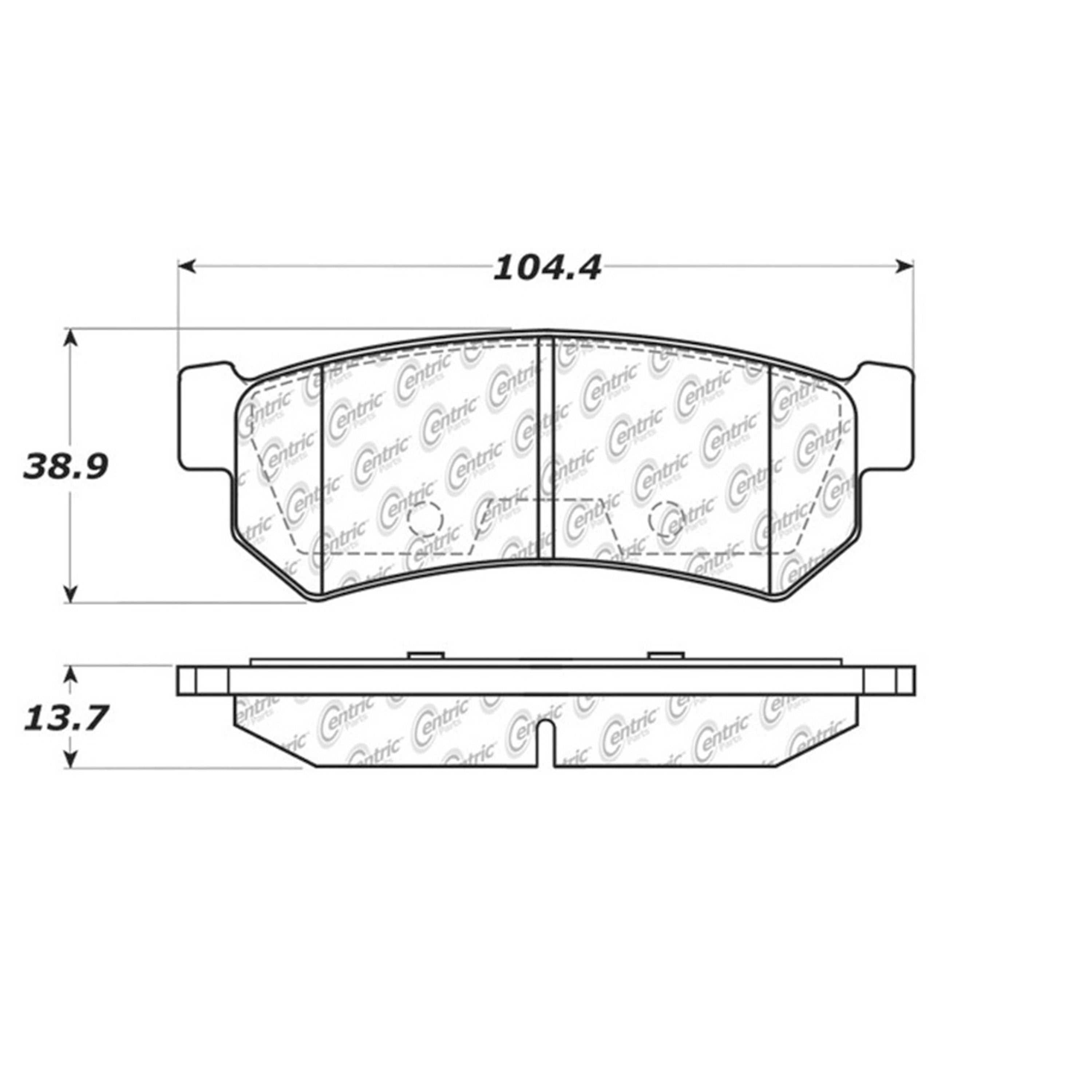 Anschlag Tech/ Kraftschlitz, 105.13150 Stop Tech/ Power Slot Bremsbelag FMSI Nummer D1315