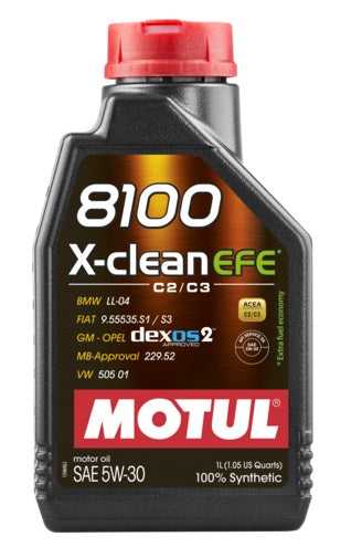 Motul, 109470 Motul Usa 8100 X-Clean Efe 5W30 12X1L