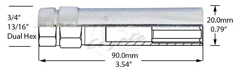 Coyote-Rad-Zubehör, 11496-16 Coyote Radzubehör Lug Nut Wrench Adapter Deep Well 6