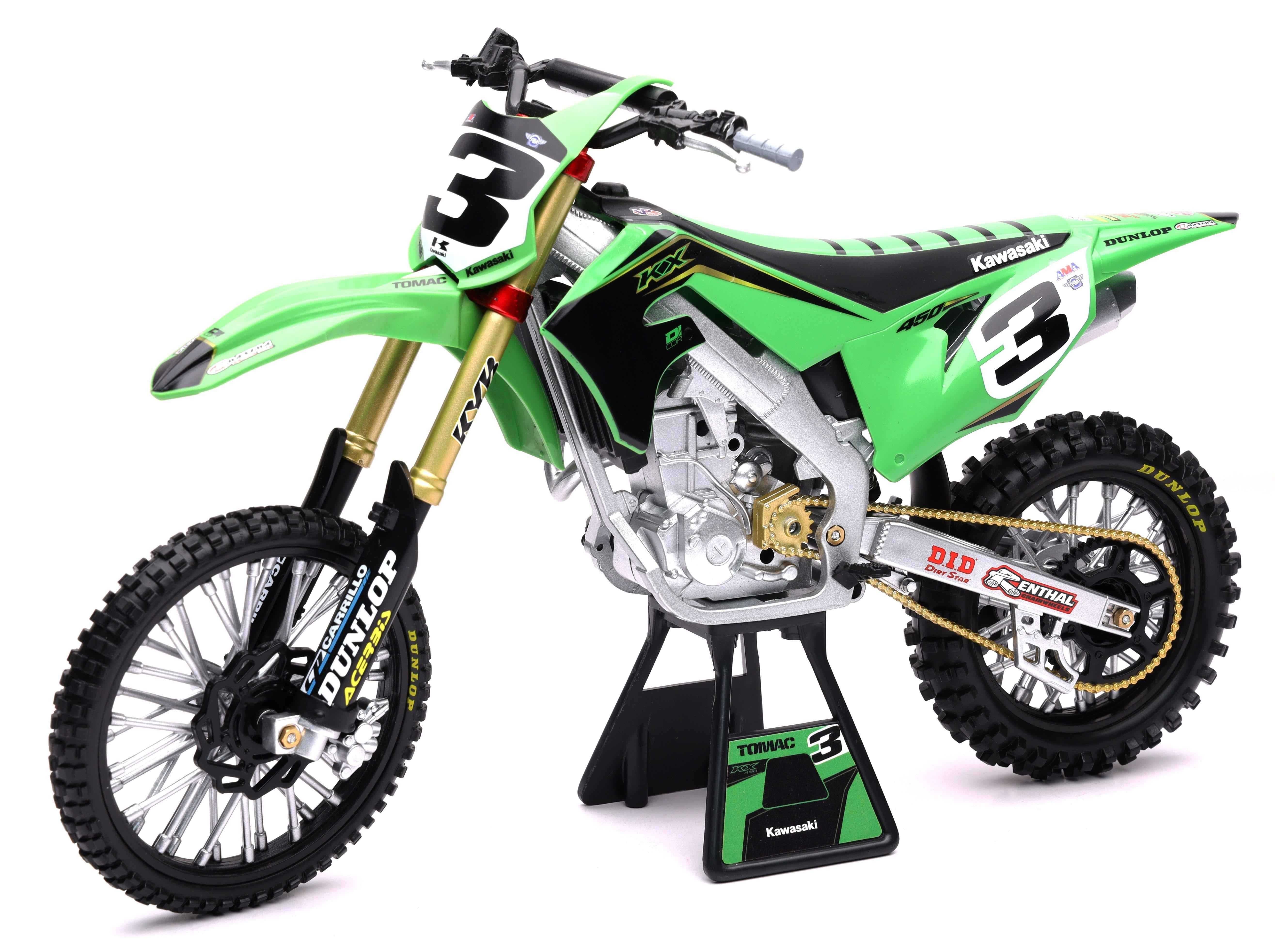 NEW-RAY, 49663 New-Ray 1:6 Scale Factory Kawasaki Eli Tomac #3 Bonus #1 Aufkleber