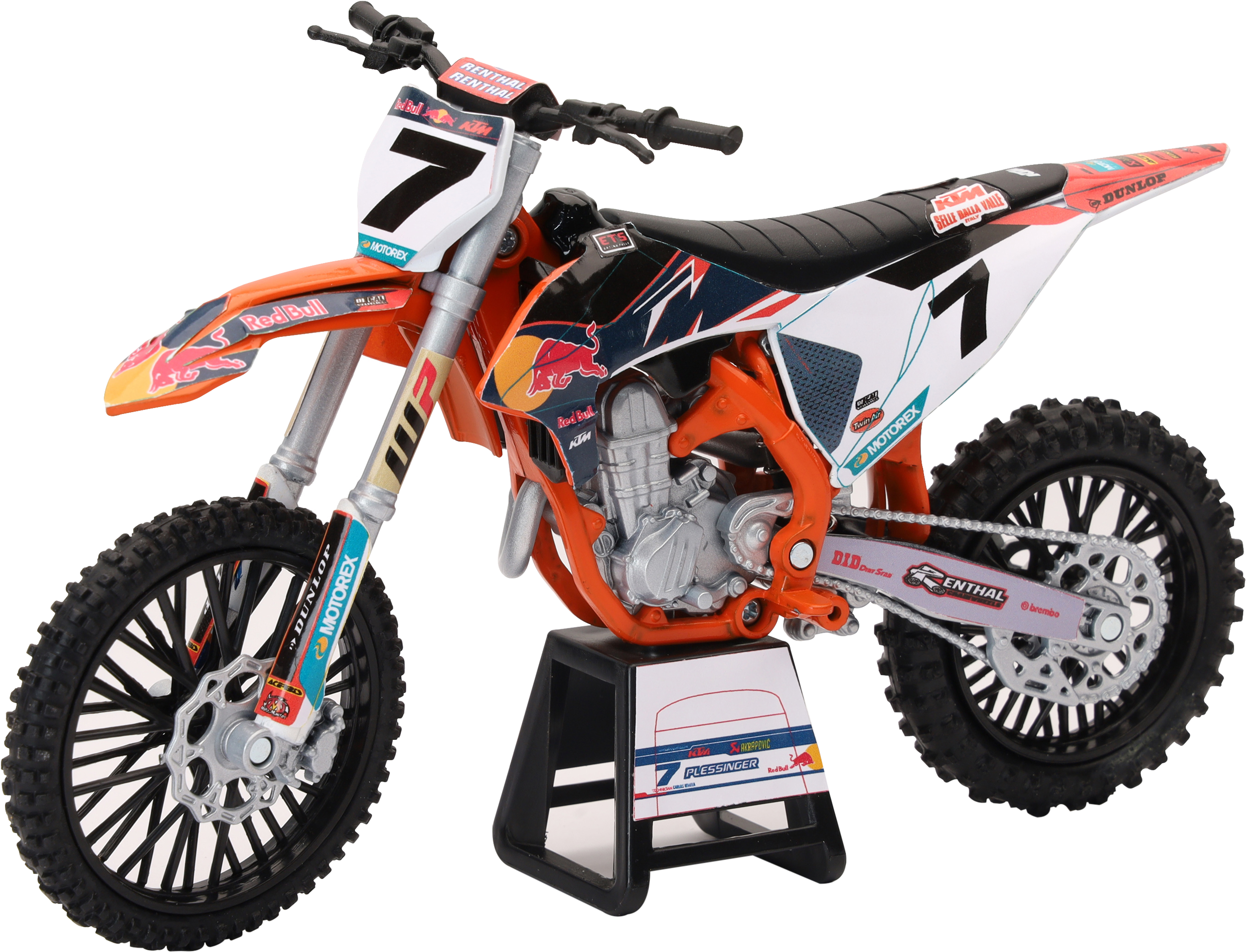 NEW-RAY, 58363 New-Ray 1:12 Maßstab Redbull Ktm 450Sx-F Aaron Plessinger #7